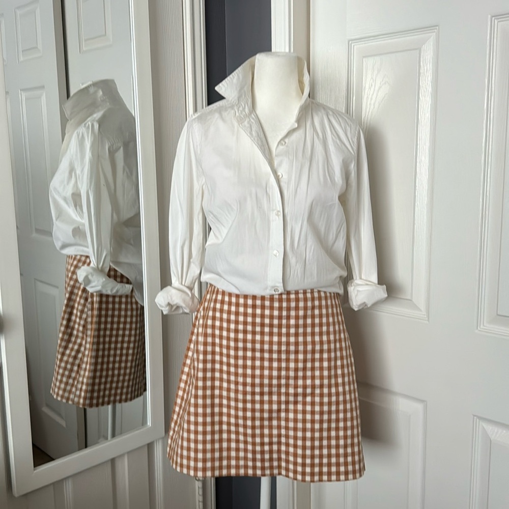 J.Crew mini checkered skirt